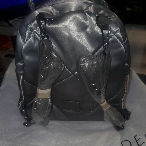 Deux Lux Silver Backpack Sleek and Modern - Picture 3 of 7